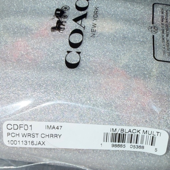 Coach Pouch Wristlet With Cherry Print NWT - Picture 8 of 8